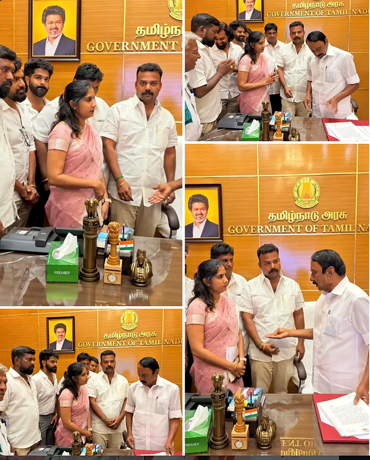 தமிழ்நாடு அரசு அலுவலகத்தில் மக்கள் கோரிக்கைகள் தொடர்பாக நடந்த சந்திப்புகள்